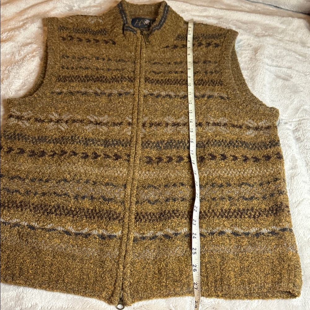 Men's Brown Patterned Chaleco Sweater - image 6